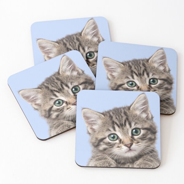 Item preview, Cute Kitten Green Eyes Fluffy Tabby Cat designed and sold by Innova_Creations.