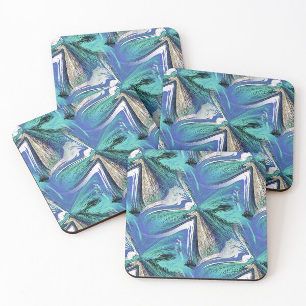 Item preview, Colorful Retro Marble Butterflies in Blue and Aqua designed and sold by Artistestella.
