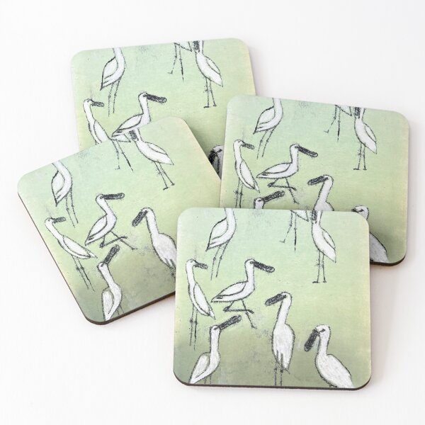 Item preview, White Wading Birds designed and sold by FeatherTaleInk.