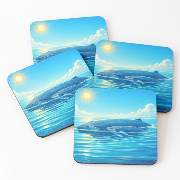 Item preview, Blue Whale Marine Life Digital Animal Art designed and sold by kakarikihill.