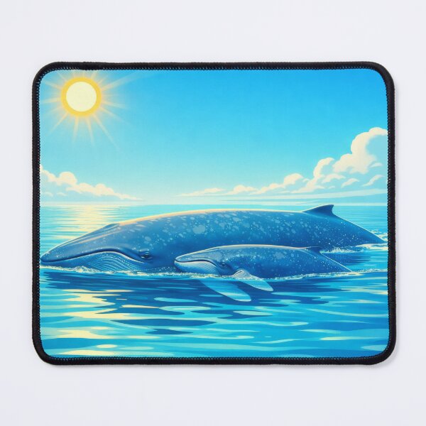Item preview, Blue Whale Marine Life Digital Animal Art designed and sold by kakarikihill.