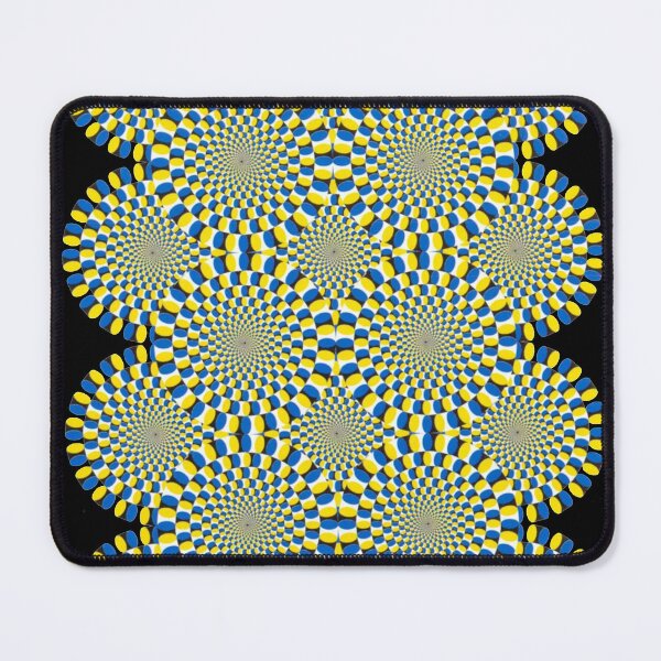 Item preview, Mesmerizing Blue & Yellow Spinning Circles Optical Illusion designed and sold by Outlet Raloel.
