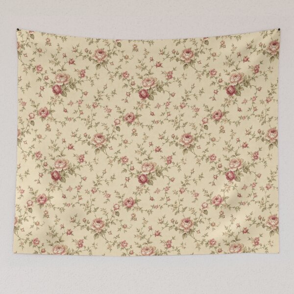 Item preview, Vintage Rose Floral Pattern designed and sold by PureVintageLove.