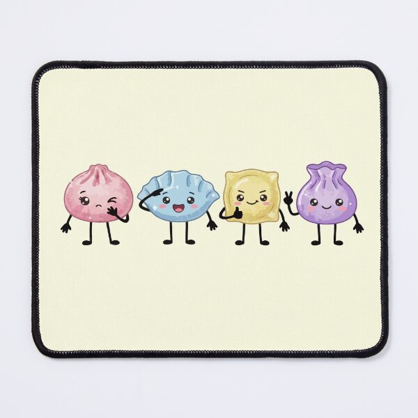 Item preview, Pastel Kawaii Dim Sum Buns – Cute Asian Food Characters designed and sold by EmeraldeaArt.