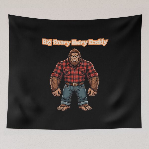 Item preview, Big Daddy Bigfoot - Cryptidcore Fatherhood as a Big Hairy Man designed and sold by Spank My Yeti.