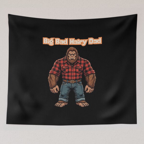 Item preview, Big Daddy Bigfoot - Cryptidcore Fatherhood as a Big Hairy Man designed and sold by Spank My Yeti.