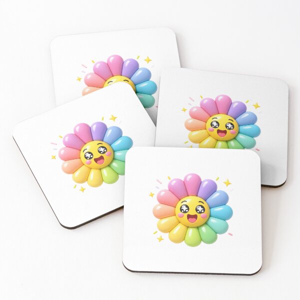 Item preview, Excited Bloom – Cute Excited Flower designed and sold by VIBESPLACE.