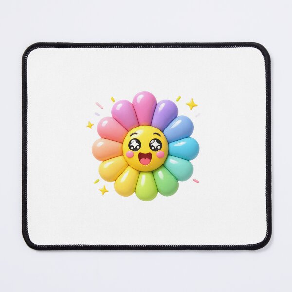Item preview, Excited Bloom – Cute Excited Flower designed and sold by VIBESPLACE.