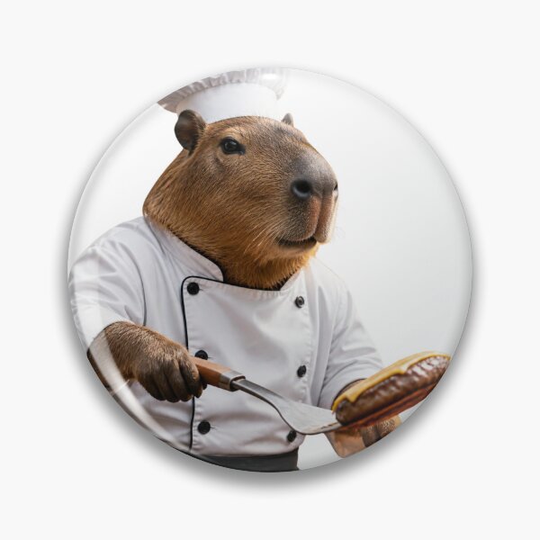 Item preview, Funny Chef Capybara Grilling Burger Realistic Animal designed and sold by Brain shot.