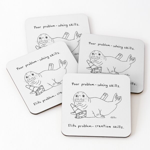 Item preview, Neil the Seal- Poor problem solving skills.. elite problem creation skills  designed and sold by Rob Price.