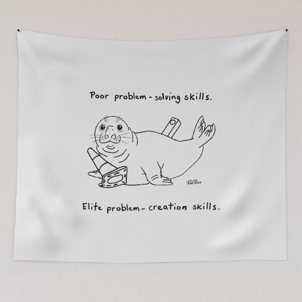 Item preview, Neil the Seal- Poor problem solving skills.. elite problem creation skills  designed and sold by Rob Price.
