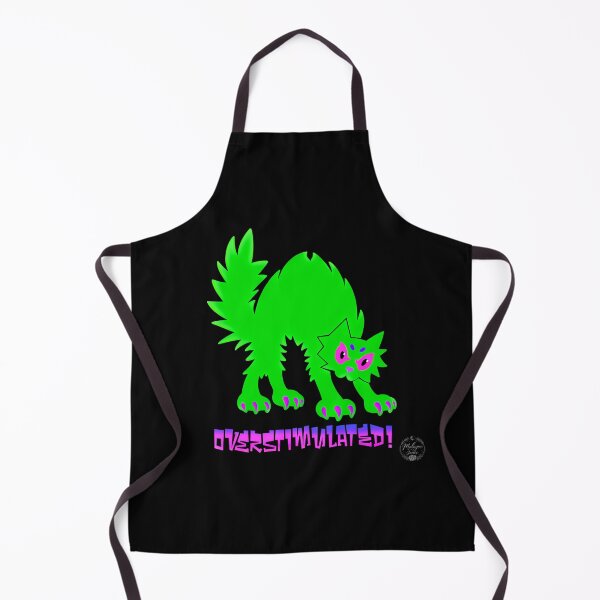 Item preview, Overstimulated! Neon Green Cat designed and sold by malaynasart.