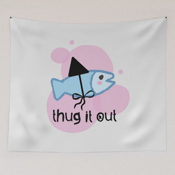 Item preview, Cute Little Fish Big Shark Fin Thug It Out designed and sold by TackyTime.