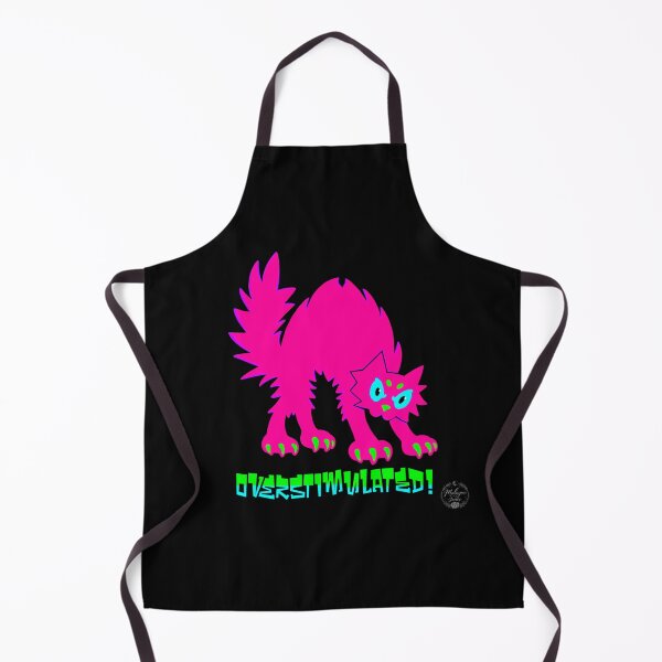 Item preview, Overstimulated! Neon Pink Cat designed and sold by malaynasart.