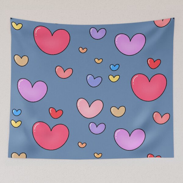 Item preview, Colorful Hand Drawn Hearts Pattern designed and sold by ubborn.