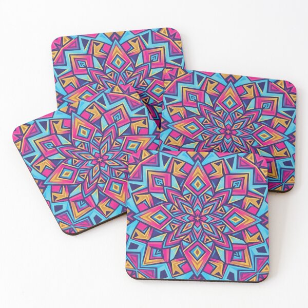 Item preview, Vibrant Geometric Kaleidoscope Abstract Pattern designed and sold by delohill.