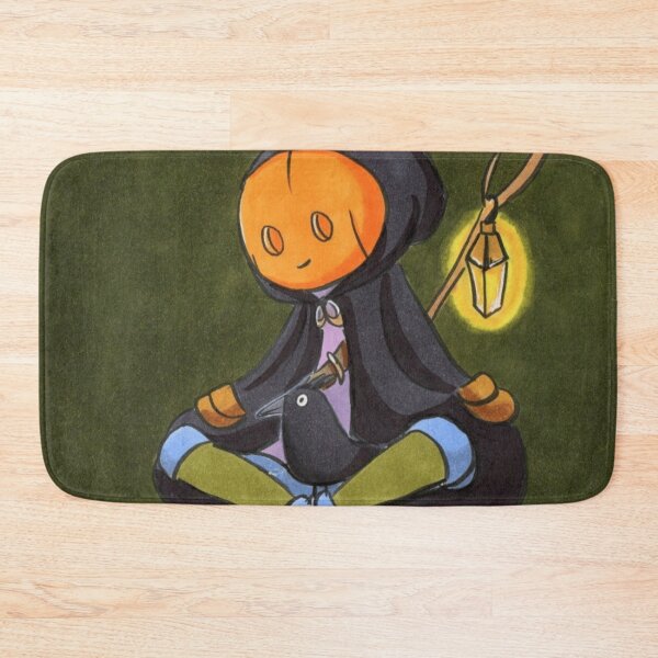 Item preview, Cozy Pumpkin Head Wanderer with Cloak Crow and Lantern designed and sold by PumpkinSpell.