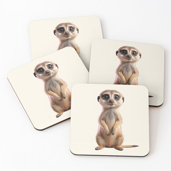 Item preview, Minimalist Plush: Cute Curious Meerkat Aesthetic designed and sold by CuteSlothWorld.