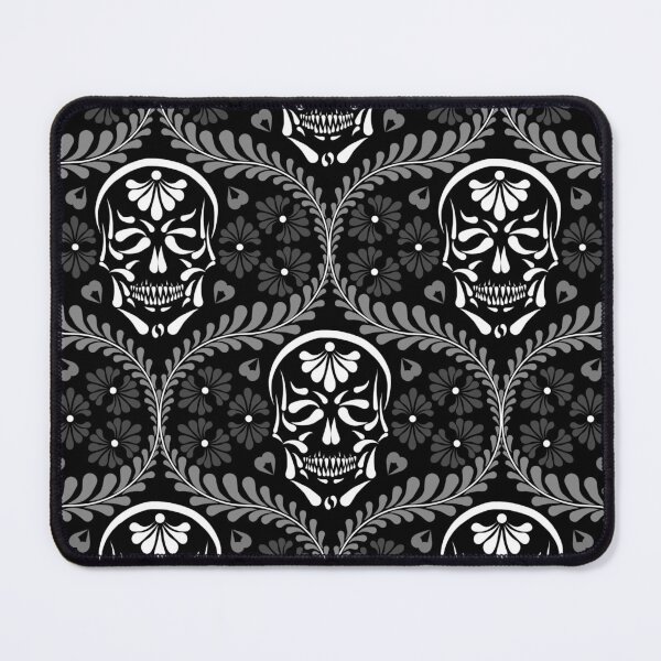 Item preview, Mexican Talavera Skull Black, White & Gray Alt Goth Dark Aesthetic (Medium) designed and sold by Glowing Oldies Shoppe.