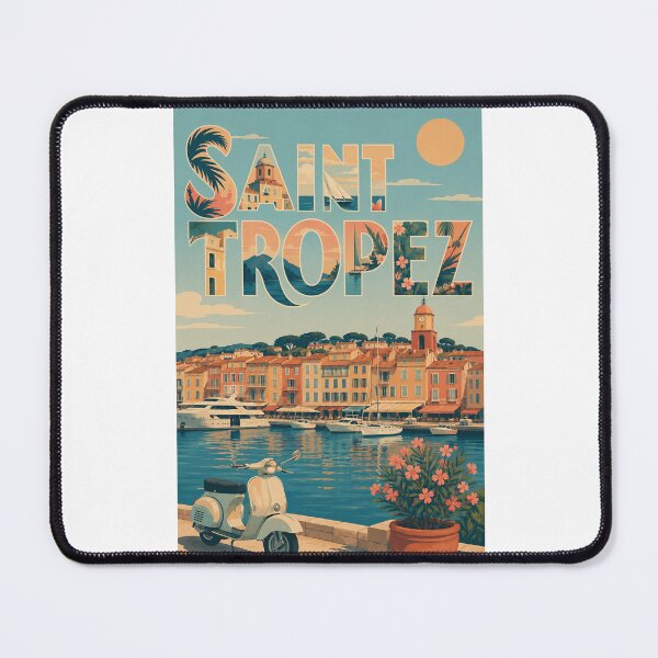 Item preview, Saint-Tropez Old Port Harbor with French Riviera Architecture and Mediterranean Coast designed and sold by Places On Earth.