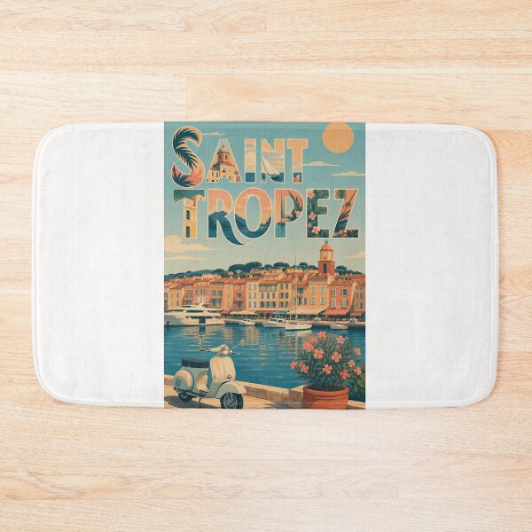 Item preview, Saint-Tropez Old Port Harbor with French Riviera Architecture and Mediterranean Coast designed and sold by Places On Earth.