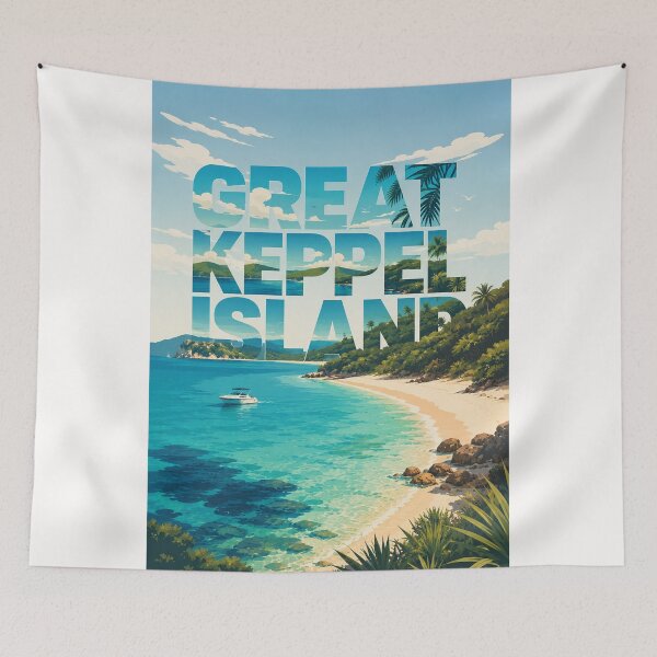 Item preview, Great Keppel Island Tropical Coastline and Southern Great Barrier Reef, Queensland designed and sold by Places On Earth.