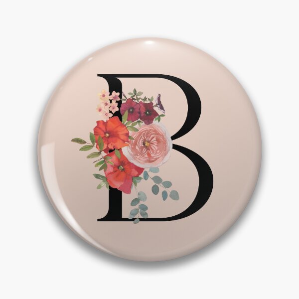 Item preview, Letter B Vintage Florals designed and sold by WildAliceArt.