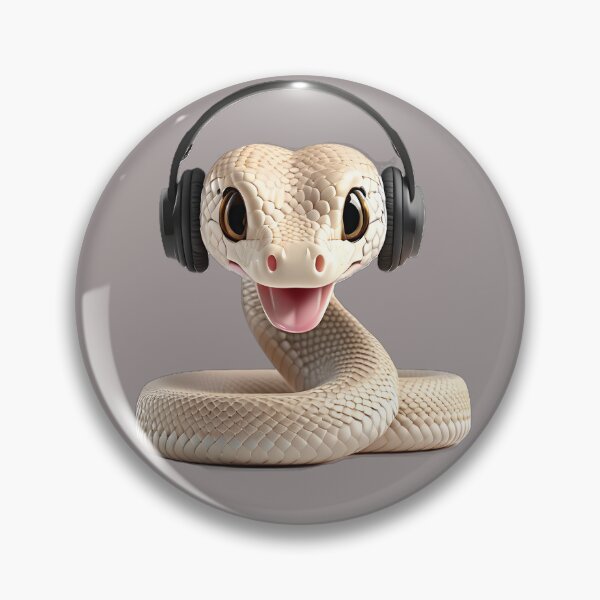 Aperçu de l'œuvre Mignonne couleuvre à nez retroussé DJ - Figurine en cire polie créée et vendue par CuteSlothWorld.