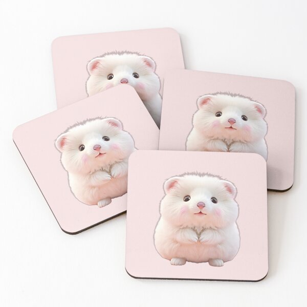 Item preview, Pink Marshmallow Hamster - Polished Wax Figure Art designed and sold by CuteSlothWorld.