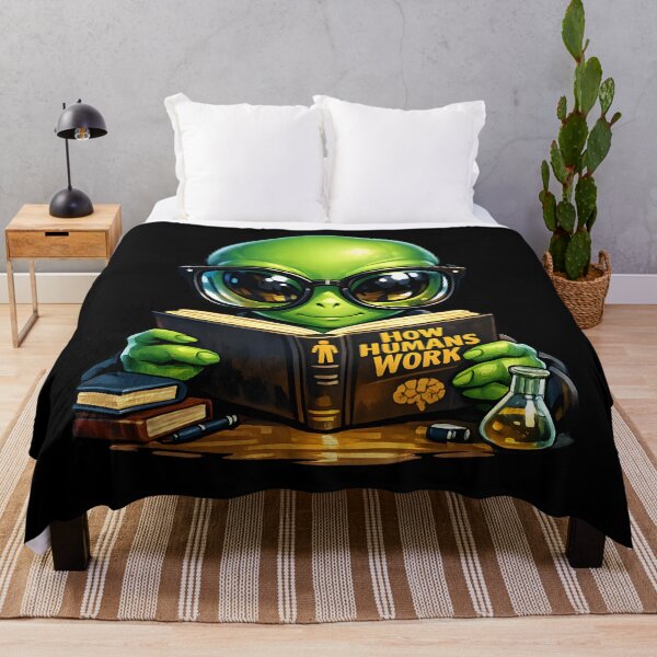 Item preview, Curious Alien Studying Humans with Oversized Glasses designed and sold by builtforyou.