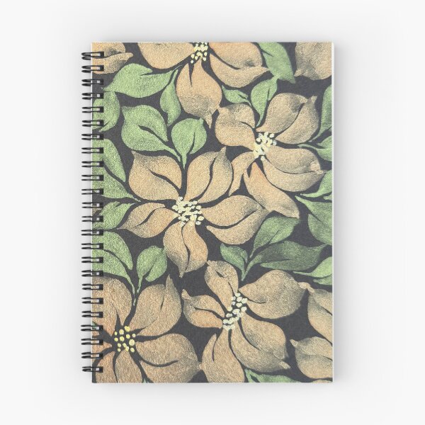 Item preview, Multicolor Handpainted Metallic watercolor floral on Black background designed and sold by DesignsByCPR.