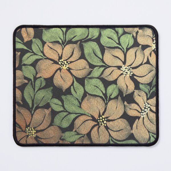 Item preview, Multicolor Handpainted Metallic watercolor floral on Black background designed and sold by DesignsByCPR.