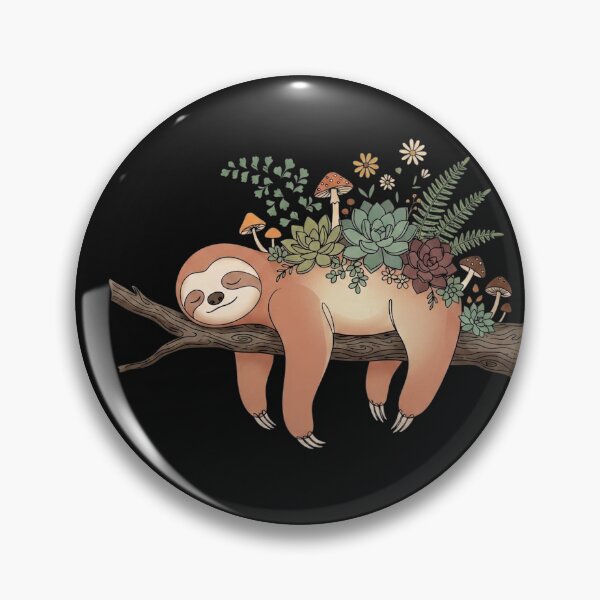 Item preview, Minimalist Sleeping Sloth Botanical Garden Succulent Art designed and sold by Andreza NativeHue Oficial.