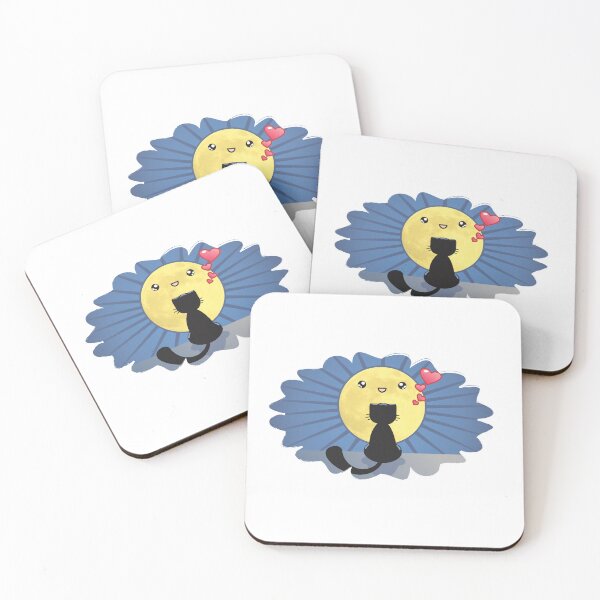 Item preview, El gato contemplando la luna kawaii designed and sold by Arturo Chan Cimé.