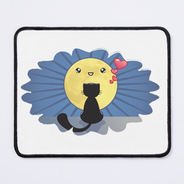 Item preview, The cat gazing at the moon kawaii designed and sold by Arturo Chan Cimé.