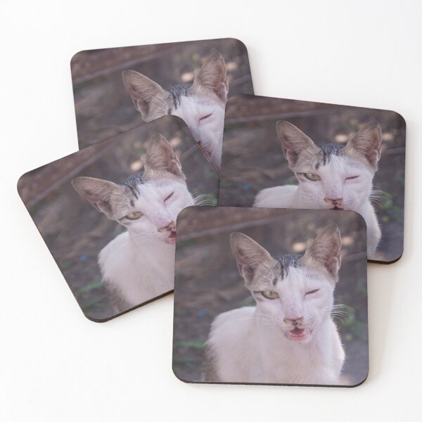 Item preview, One Eyed Winking Cat designed and sold by ROSE ANN BANILAR.