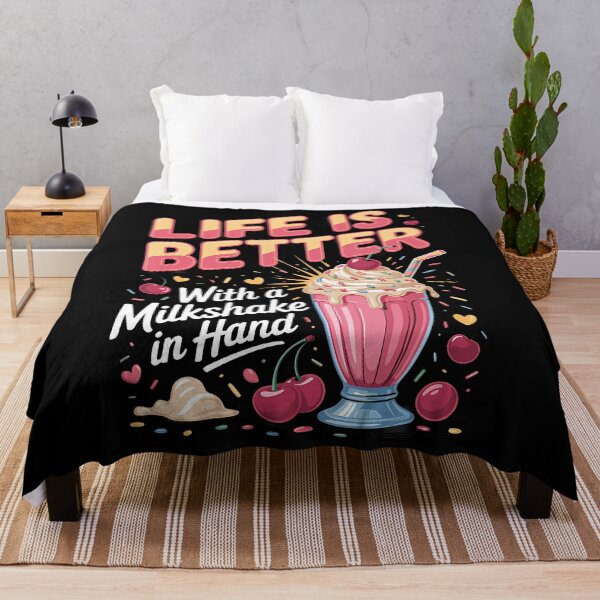 Item preview, Life Is Better With A Milkshake In Hand Dessert Foodie designed and sold by Apparel-Vortex.