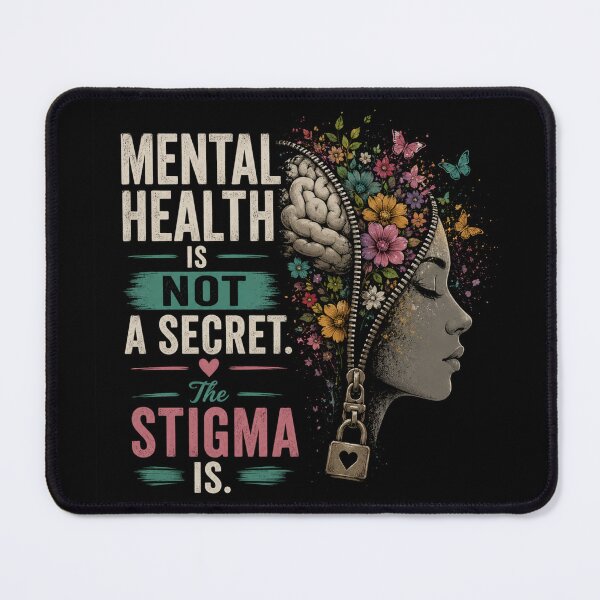 Item preview, Mental Health Is Not A Secret Stigma Is Art designed and sold by WordsplusFabric.