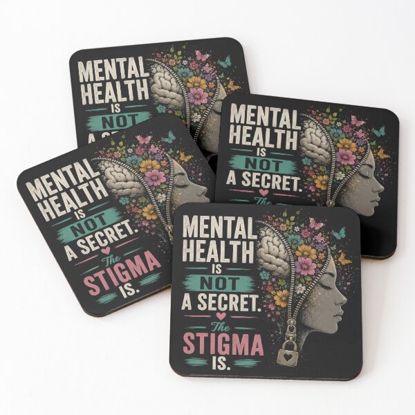 Item preview, Mental Health Is Not A Secret Stigma Is Art designed and sold by WordsplusFabric.