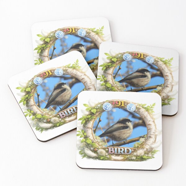 Item preview, +91BIRD Long-Tailed Tit Logo: Fluffy Dandelion Forest Edition designed and sold by Plus91BIRD.