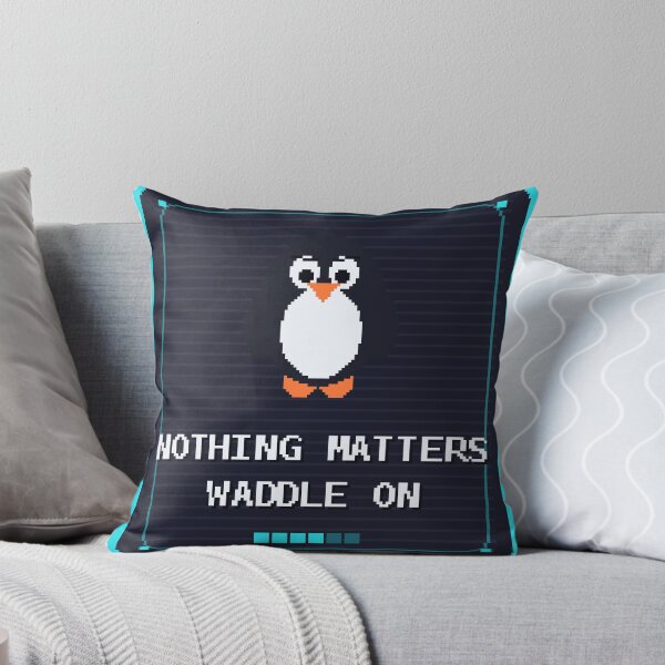 Item preview, Nothing Matters Waddle On — Funny Nihilist Penguin Meme designed and sold by One More Run.