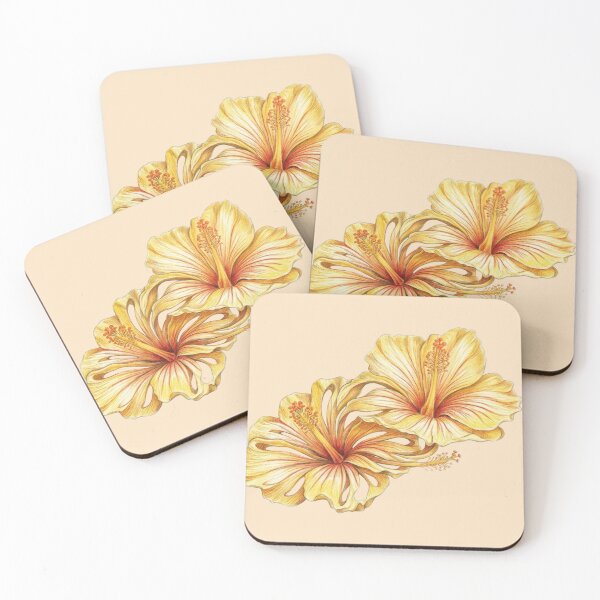 Item preview, Yellow Hibiscus Tropical Watercolor Flowers designed and sold by GanethViolette0.