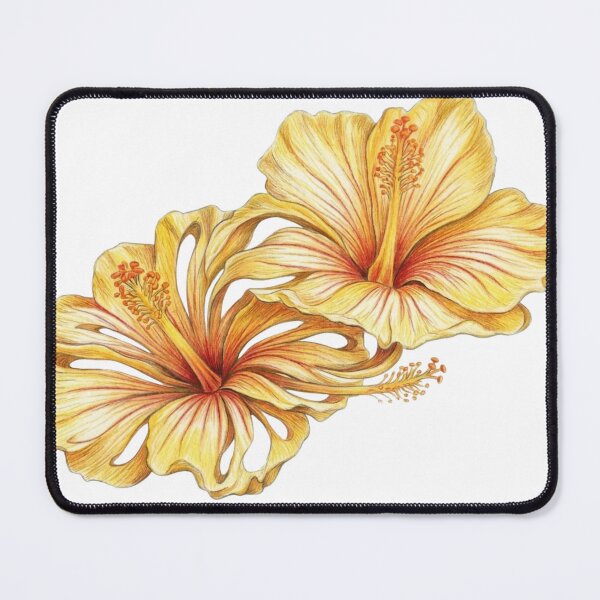 Item preview, Yellow Hibiscus Tropical Watercolor Flowers designed and sold by GanethViolette0.