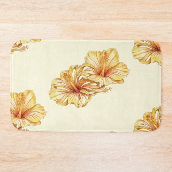 Item preview, Yellow Hibiscus Tropical Watercolor Flowers designed and sold by GanethViolette0.