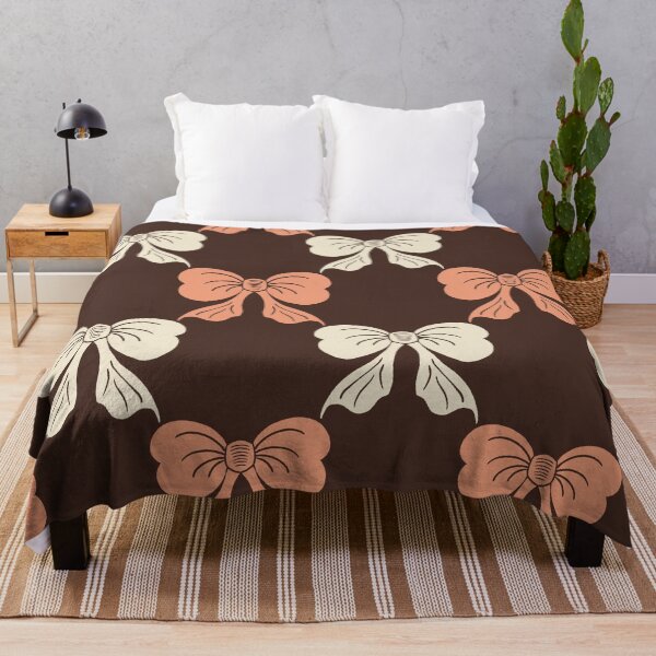 Item preview, Large Moody Gothic Bow Toile dark Burgundy Cream Pattern designed and sold by DColourMuse.