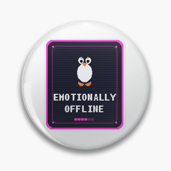 Item preview, Emotionally Offline Penguin — Funny Nihilist Penguin Meme designed and sold by One More Run.