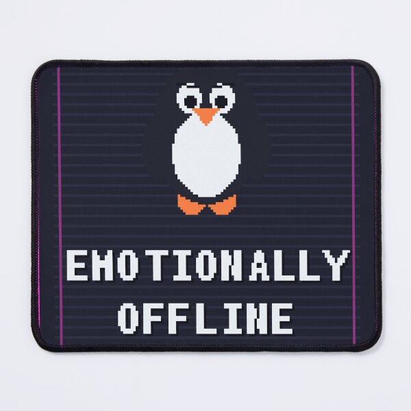 Item preview, Emotionally Offline Penguin — Funny Nihilist Penguin Meme designed and sold by One More Run.