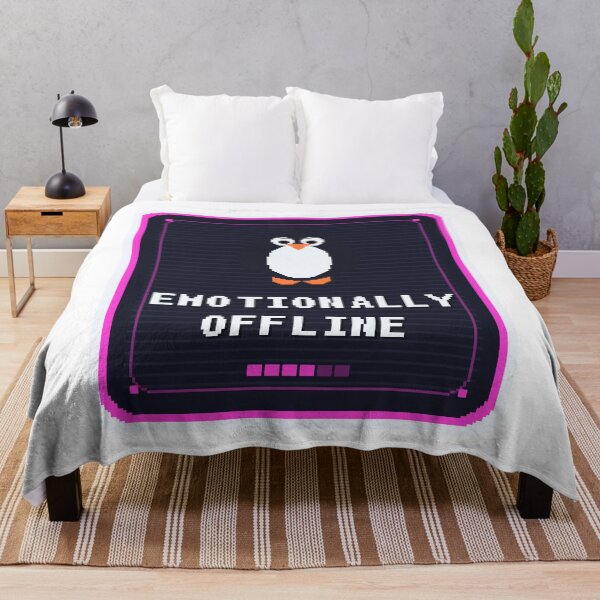 Item preview, Emotionally Offline Penguin — Funny Nihilist Penguin Meme designed and sold by One More Run.