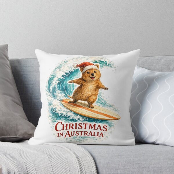 Item preview, Surfing Christmas Quokka – Christmas in Australia designed and sold by RosieKingArt.