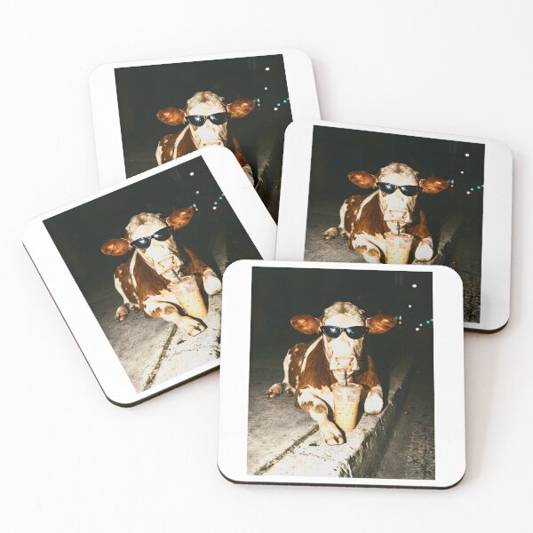Item preview, Cow Drinking Iced Coffee designed and sold by OrlimarHIpo.